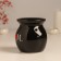 Aroma lamp ceramics "D ♥ M." Black 7.2x7.2x7.8 cm