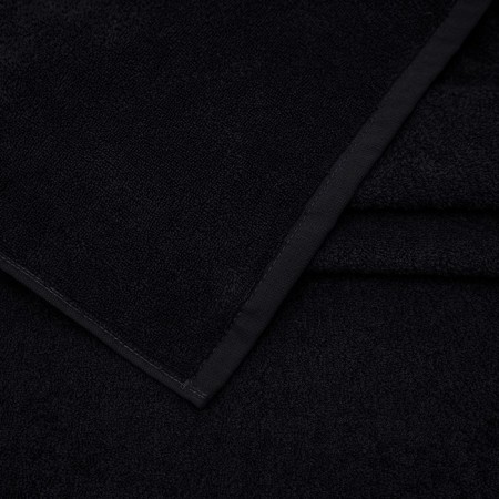 Terry towel "Mona", 400 grams, size 100x150 cm, black color-2