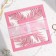 Carved wedding invitation, with embossing, pink color
