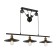 Suspended EVOLUCE lamp. Sle120503-03. ESPERAZZA. 3x60 watts, E27, 96x26 cm, black color