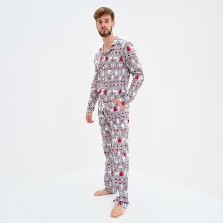 Pajama New Year's male KAFTAN "Scandinavia", size 50-1