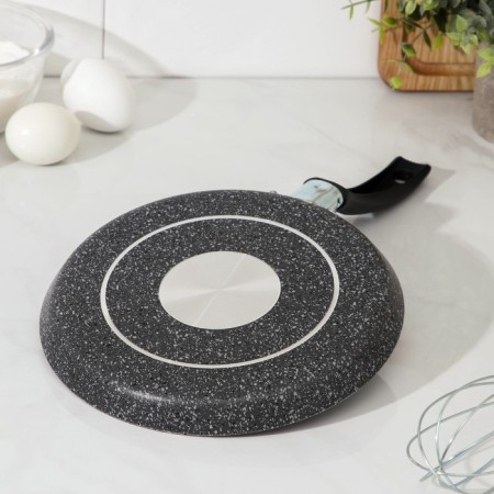 Pancakes ONYX, D = 22 cm, plastic handle, anti -stick coating, gray color-2