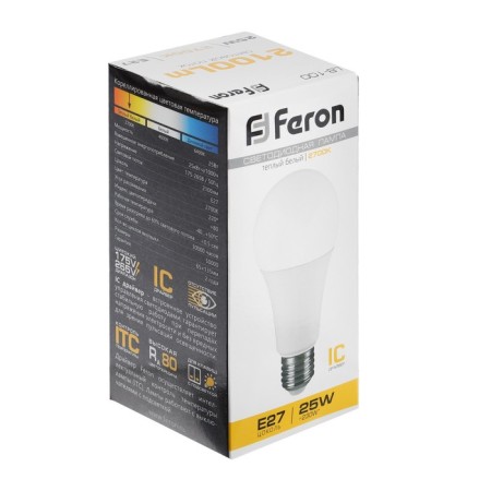 LED LED Feron, (25W) 230V E27 2700K A65, LB-100-2