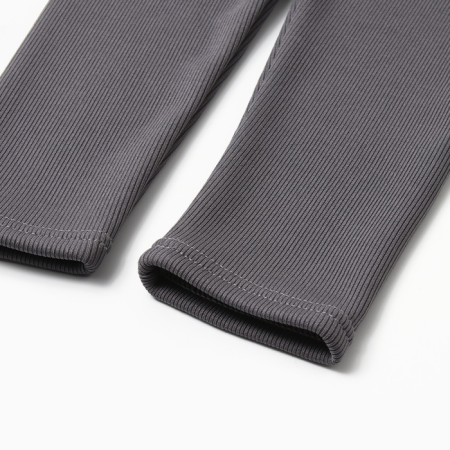 Леггинсы для девочки на флисе Collorista, цвет серый, рост 110 см-3