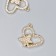 Decor for creativity Metal "Butterfly on the Heart" rhinestones 1.8x1.8 cm