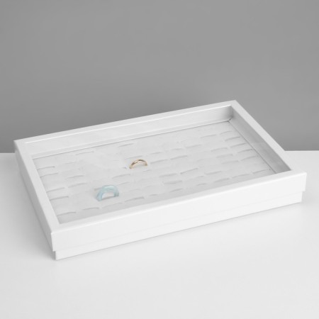 Stand for jewelry "Casket" 100 seats, 29 × 19 × 4 cm, white color-1