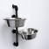 Adjustable multi -level stand wall -mounted with 2 bowls of 2.5 liters