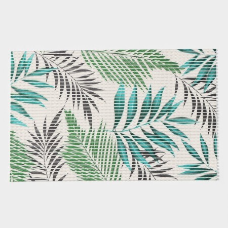 Palm branch rug for the house, 40 × 65 cm, green color-5