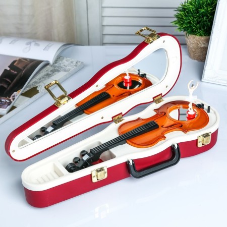 Casket Musical Plastic Mechanical "Violin" Bordeaux 6x34.5x12.7 cm