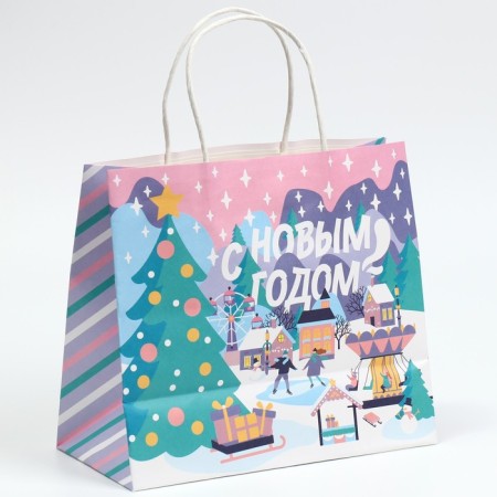 Package Gift Crafts "Miracle with you", 25 x 22 x 12 cm, New Year-2