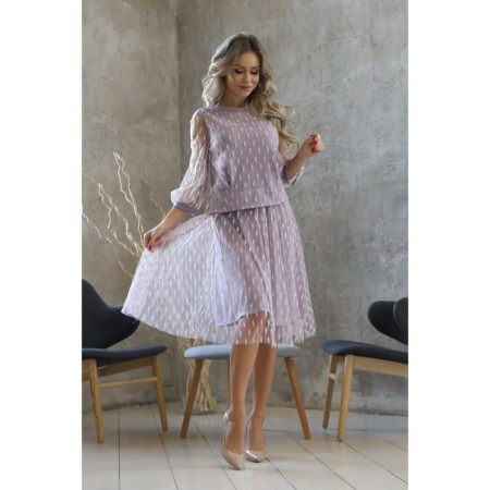 Female skirt, size 52, pink color-1