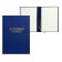 A4 course folder, boumvinyl, scallops/cassation, without paper, blue color (capacity up to 300 sheets)