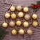 Set of balls plastic D-7 cm, 16 pcs "Aleta shine mesh" gold