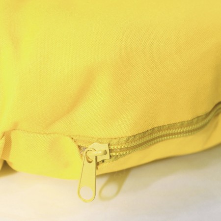 The pillow is round on the armchair waterproof D60 cm, yellow color, Greta 20%, polyester 80%-4
