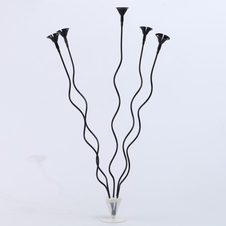 Set "wave", wand+holder+stand, set of 5 pcs., Black
