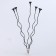 Set "wave", wand+holder+stand, set of 5 pcs., Black