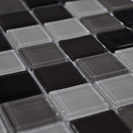 Glass mosaic Bonaparte, Carbon Mix 300x300x4 mm-2
