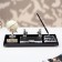 Set of desktop 6V1 with calculator, 16x36 cm, black