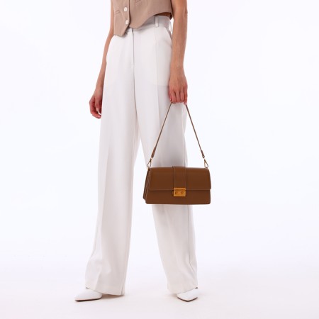 Female bag Textura, medium size, light brown color-10