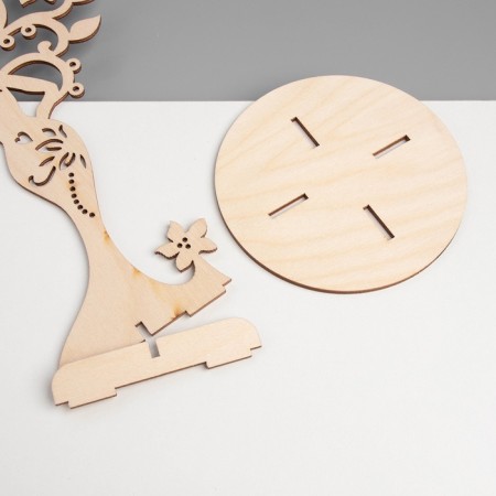 Story for jewelry "Forest Fairy" 25 × 12, thickness 3 mm, beige color-3