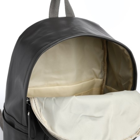 Youth backpack with lightning, 4 pockets, gray color-5