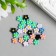 Decor for creativity Plastic "Mini Flower" mix set 25 pcs 0.5x0.5 cm