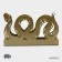 Magistro napkin "Snake", 14 × 4 × 8.5 cm, gold color