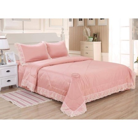 A set with a blanket "Tiara", size 160x220 cm, 160x240 cm, 50x70 cm, color ash rose