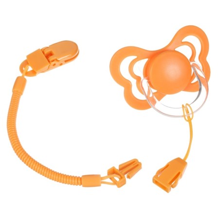 Nipple - orthodontic dummy, silicone, +6 months, with the holder Orange color-8