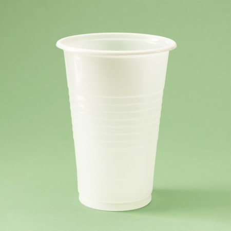A single -plastic glass glass "white" 200 ml
