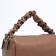 Baget bag with zipper, brown color