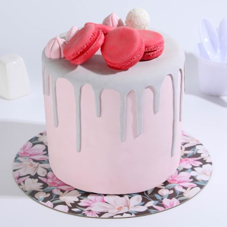 Stead under the cake reinforced, confectionery packaging, "flowers", 30 cm, 2.5 mm-1
