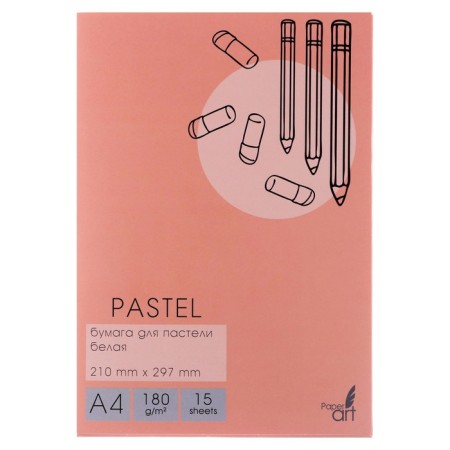 Paper for pastel, A4, 15 sheets, in a valve folder, block 180 g/m2-2