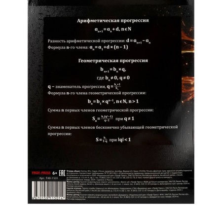 A notebook “Magic”, 48 sheets in the “Algebra” cage, covered cardboard, cold foil, twin varnish, offset block-5