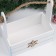 Kashpo wooden 25x15x30 cm, "New Year. Snowflake", white