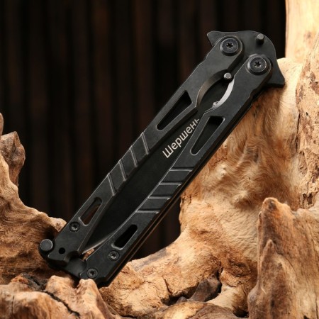 Barrow knife "Hornet" black, steel - 420, handle - steel, 21 cm 7560191-1