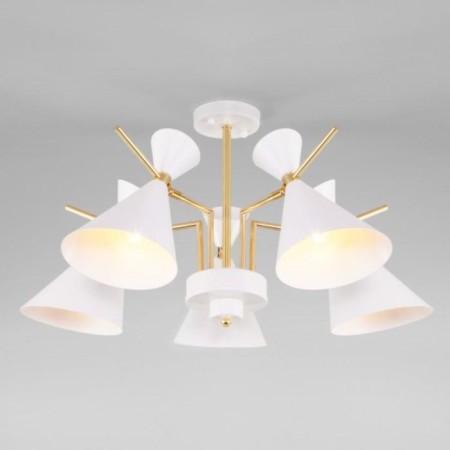 APART chandelier, 5x60W E14, color gold, white