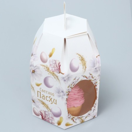 Confectionery box, packaging “piece of Easter”, Easter, 8 x 8 x 21 cm