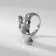 Ring metal "shell" shell, color silver, size 16
