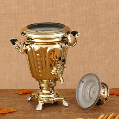 Samovar "Gold", glass, with automatic shutdown, 3 l, electric-1