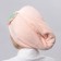 Cup for drying the hair of the Dolyan "Ears", microfiber, with a button, pink color