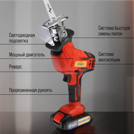 Dawed Sable Batulator Tundra, 20 V, 2 Ah, Li-Ion, 2600 rpm, 5 paintings in the kit 10073-2