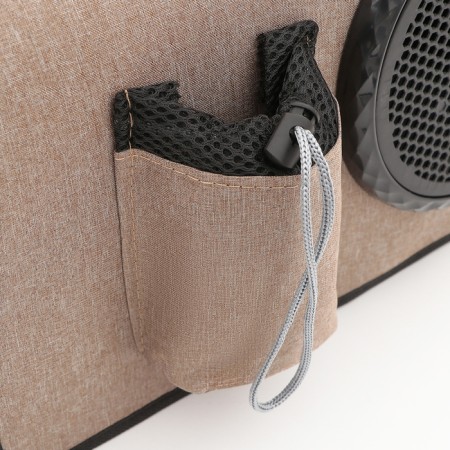Overnight bag with organizer and porthole, 43 x 24 x 28 cm, beige-6