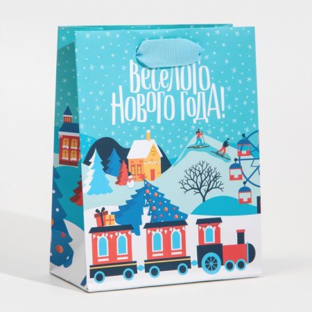 Laminated vertical packet “Waiting for a miracle”, 12 x 15 x 5.5 cm, New Year-1