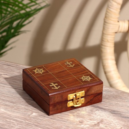 Game Cross-Referee "Sea" tree, brass 10x10x4 cm