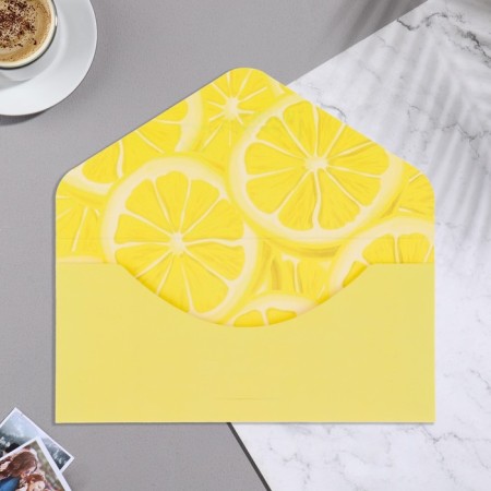 Envenue for money "Sweet life!" Soft's software, embossing, yellow, 9x19 cm-3