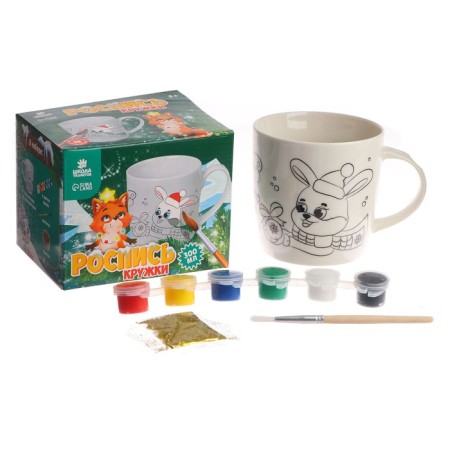 New Year's set for creativity. Mug for coloring "Funny New Year", 300 ml-6