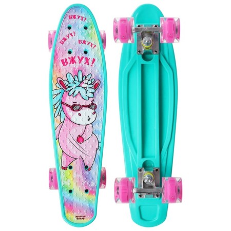 Penniboard Onlytop "Unicorn", 56x16 cm, light wheels Pu 60x45 mm, ABEC 7, aluminum suspension-1