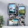 Photo frame plastic in 3 photos 10x15 cm "Lotuses" Dark silver 36x27 cm