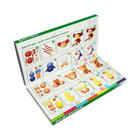 Plasticine 44 -ZV 660g Brauberg Kids, with a stack. High quality-5